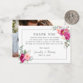 Peony en Roos Greenery Hartelijk dank Notitiekaartje (Voorkant / Achterkant in situ)