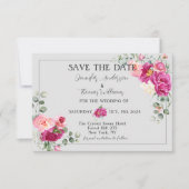 Peony en Roos Greenery slaan de datum op Save The Date (Voorkant)
