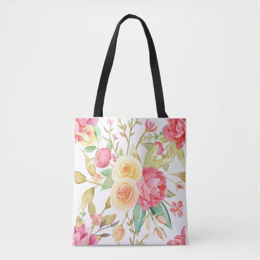 Peony en Rozen Tote Bag (Voorkant)