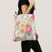 Peony en Rozen Tote Bag (Dichtbij)