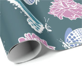 Peony en vlinders cadeaupapier (Rol Hoek)