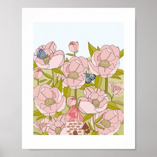 Peony Fairy House art print (Voorkant)