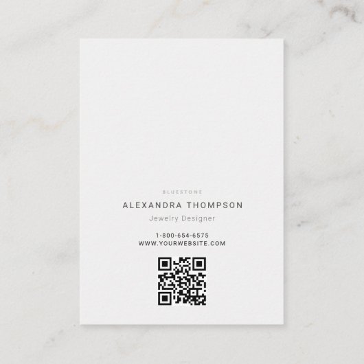 Peony Faux Gold Moderne Schets Sieraden Display Visitekaartje (Achterkant)