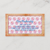 Peony faux, hakgarens van haakwerk, van kant- en h visitekaartje (Achterkant)