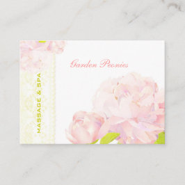 Peony + Faux Lace Business Appointment Card Afsprakenkaartje