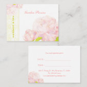 Peony + Faux Lace Business Appointment Card Afsprakenkaartje (Voorkant / Achterkant)