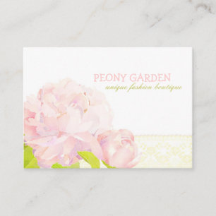 Peony + Faux Lace Elegante Mode Visitekaartje
