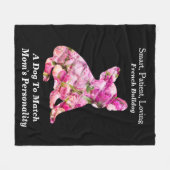 Peony Fled French Bulldog Personality Traits Fleece Deken (Voorkant (Horizontaal))