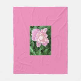 Peony Fleece Blanket Deken