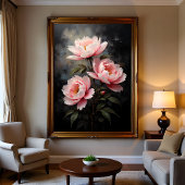 Peony Floral Artwork Perfect Poster