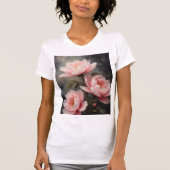 Peony Floral Artwork T-shirt (Voorkant)