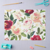 Peony floral Burgundy Pattern Antiek Weddings Tissuepapier (Craft)