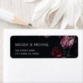 Peony Floral Dark Moody  Etiket (Insitu)