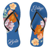 Peony Floral iets blauw Teenslipper Teenslippers (Voetbed)