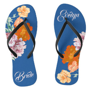 Peony Floral iets blauw Teenslipper Teenslippers