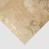 Peony Floral Peacock Blush Pink Gold Decoupage Tissuepapier (Detail)