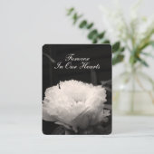 Peony Floral Photography 1 Funeral Announement Kaart (Staand voorkant)