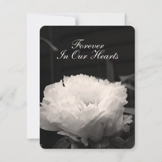 Peony Floral Photography 1 Funeral Announement Kaart (Voorkant)