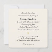 Peony Floral Photography 2 Funeral Announement Kaart (Achterkant)