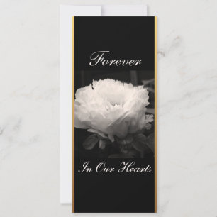 Peony Floral Photography 3 Funeral Announement Kaart