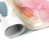 Peony floral Pink Pattern Antiek Weddings Cadeaupapier (Rol Hoek)