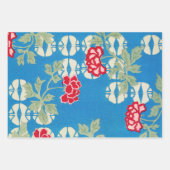 Peony Floral Print Japans Retropatroon Inpakpapier Vel (Voorkant)