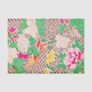 Peony Floral Print Japans Retropatroon Tissuepapier