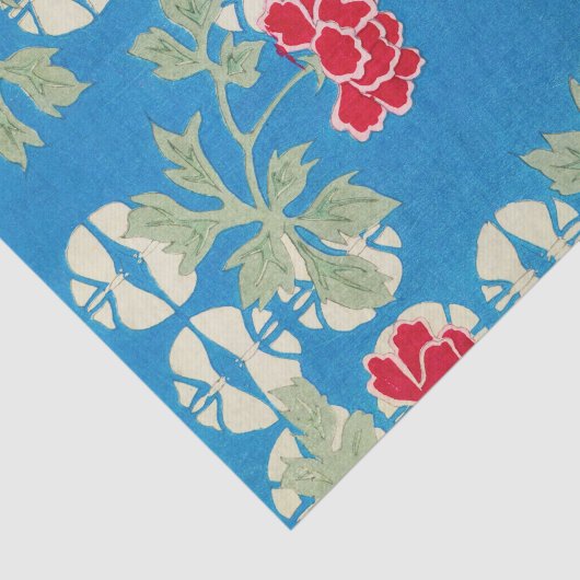Peony Floral Print  Japans Retropatroon Tissuepapier (Detail)