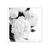 Peony floral stamp rubberstempel (Afrduk)