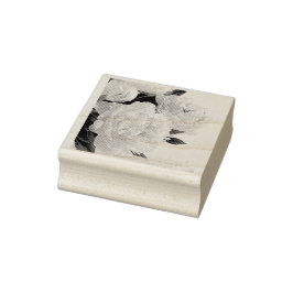 Peony floral stamp rubberstempel