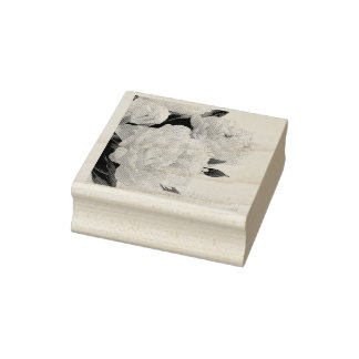 Peony floral stamp rubberstempel
