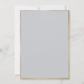 Peony Floral Vintage Elegant Gray Wedding Kaart (Achterkant)