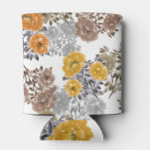 Peony Floral Waterverf witte achtergrond Blikjeskoeler (Achterkant)