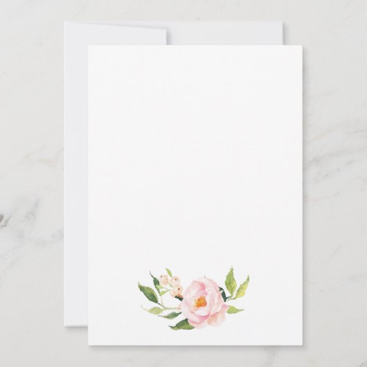 Peony Floral Wedding Invitation-2 Kaart (Achterkant)