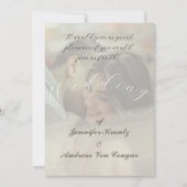 Peony Floral Wedding & Photo Invite Kaart (Voorkant)
