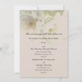 Peony Floral Wedding & Photo Invite Kaart (Achterkant)
