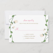 Peony Floral Wedding RSVP Kaart (Voorkant)