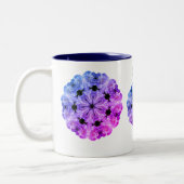 Peony Flower Art gepersonaliseerd Tweekleurige Koffiemok (Links)