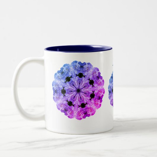 Peony Flower Art gepersonaliseerd Tweekleurige Koffiemok (Links)