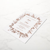 Peony Flower Border Folie Uitnodiging (Gedraaid)