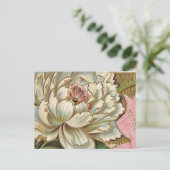 Peony Flower Briefkaart (Staand voorkant)
