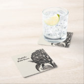  Peony Flower Elegant Floral Botanical Kartonnen Onderzetters (Insitu)