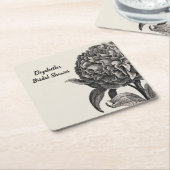  Peony Flower Elegant Floral Botanical Kartonnen Onderzetters (Schuin)