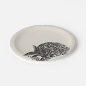  Peony Flower Elegant minimalist Botanical Papieren Bordje (Gekanteld)