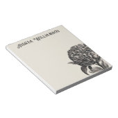  Peony Flower Illustralized Personalized Notitieblok (Schuin)