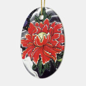 Peony Flower Japans tattoo design Keramisch Ornament (Links)