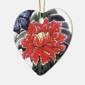Peony Flower Japans tattoo design Keramisch Ornament (Links)