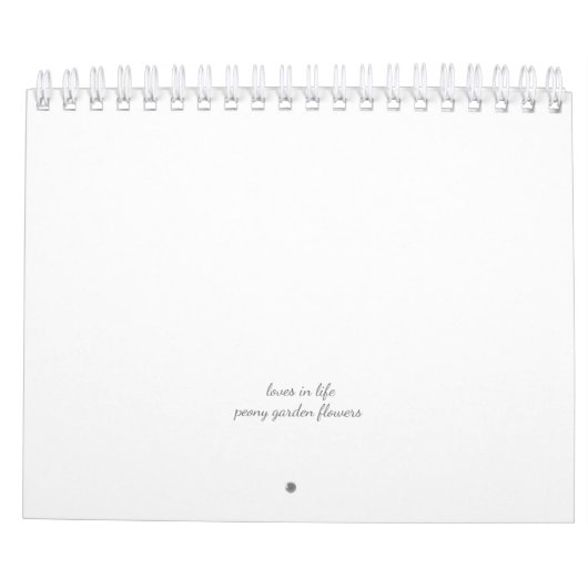 Peony Flower Kalender (Achterkant)