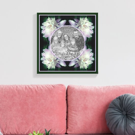 Peony Flower Lijst Creëer Uw eigen foto Canvas Afdruk (Insitu (Woonkamer))