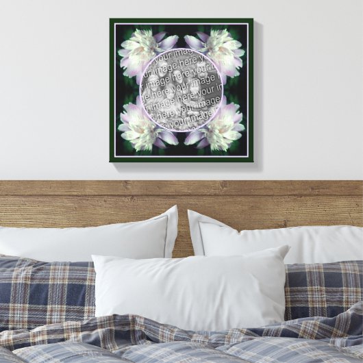 Peony Flower Lijst Creëer Uw eigen foto Canvas Afdruk (Insitu (Slaapkamer))